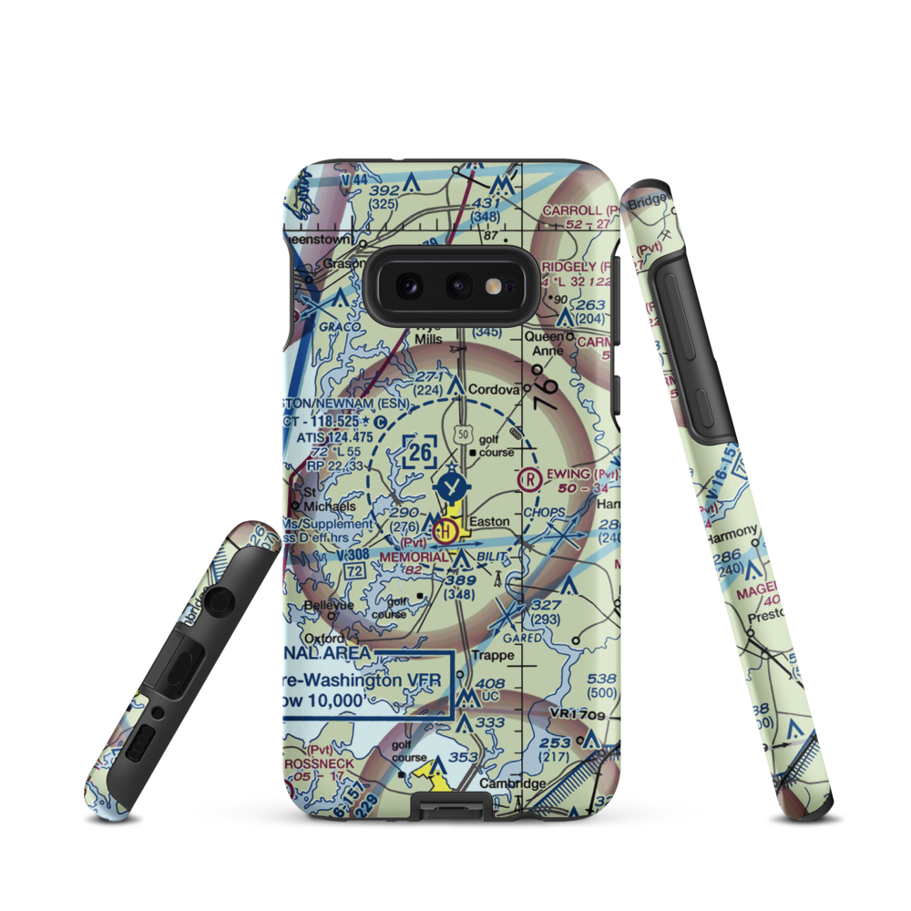 Easton Newnam Field (ESN) VFR Sectional Samsung Phone Case Samsung Galaxy S10 Plus model shown