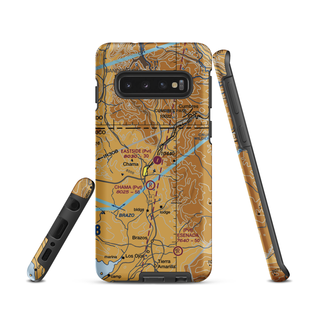Eastside Airport (NM24) VFR Sectional Samsung Phone Case Samsung Galaxy S10 model shown