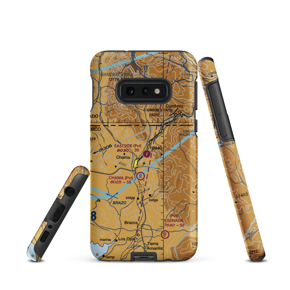 Eastside Airport (NM24) VFR Sectional Samsung Phone Case Samsung Galaxy S10e model shown