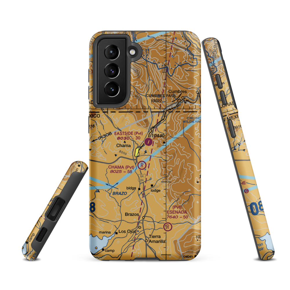 Eastside Airport (NM24) VFR Sectional Samsung Phone Case Samsung Galaxy S21 FE model shown