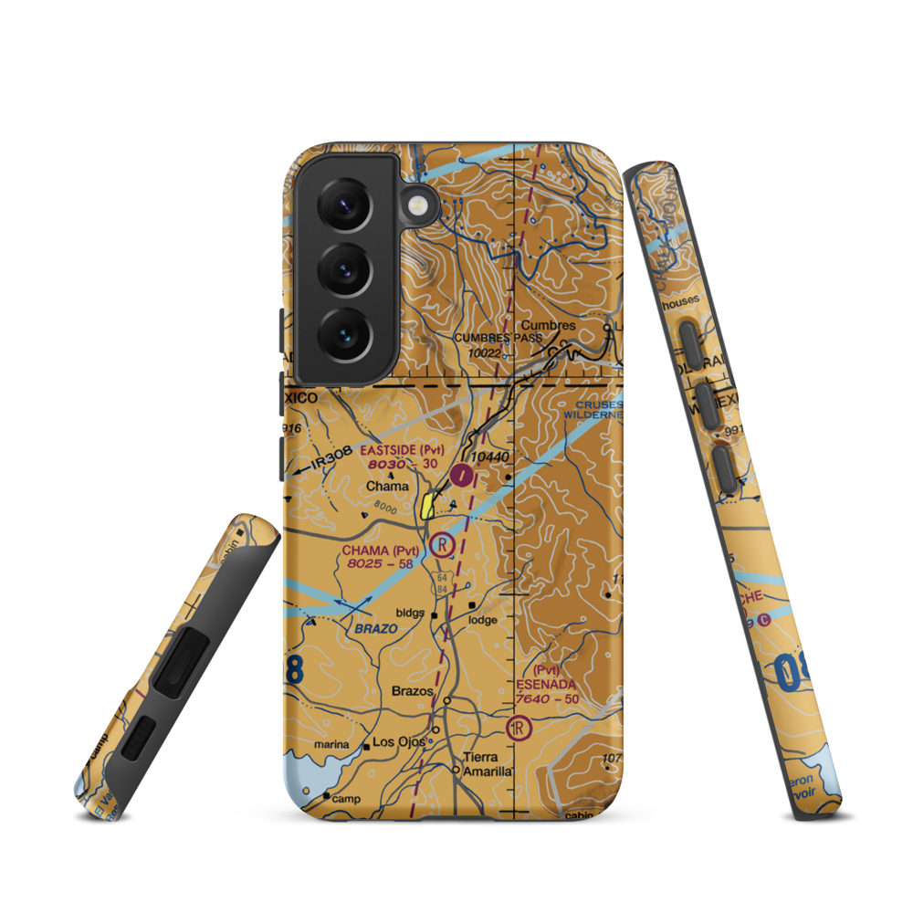 Eastside Airport (NM24) VFR Sectional Samsung Phone Case Samsung Galaxy S22 model shown