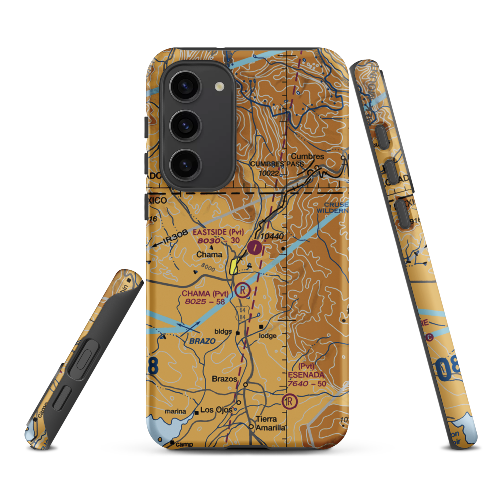Eastside Airport (NM24) VFR Sectional Samsung Phone Case Samsung Galaxy S23 Plus model shown