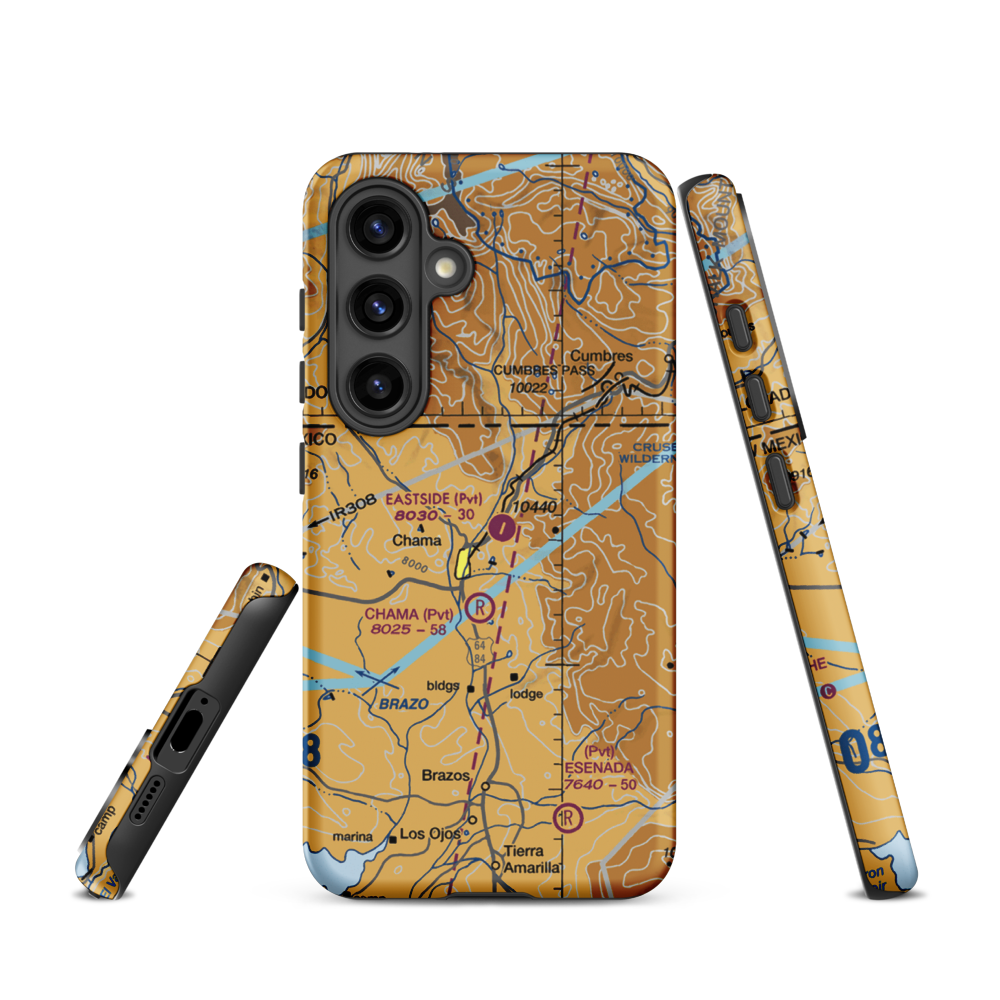 Eastside Airport (NM24) VFR Sectional Samsung Phone Case Samsung Galaxy S24 model shown
