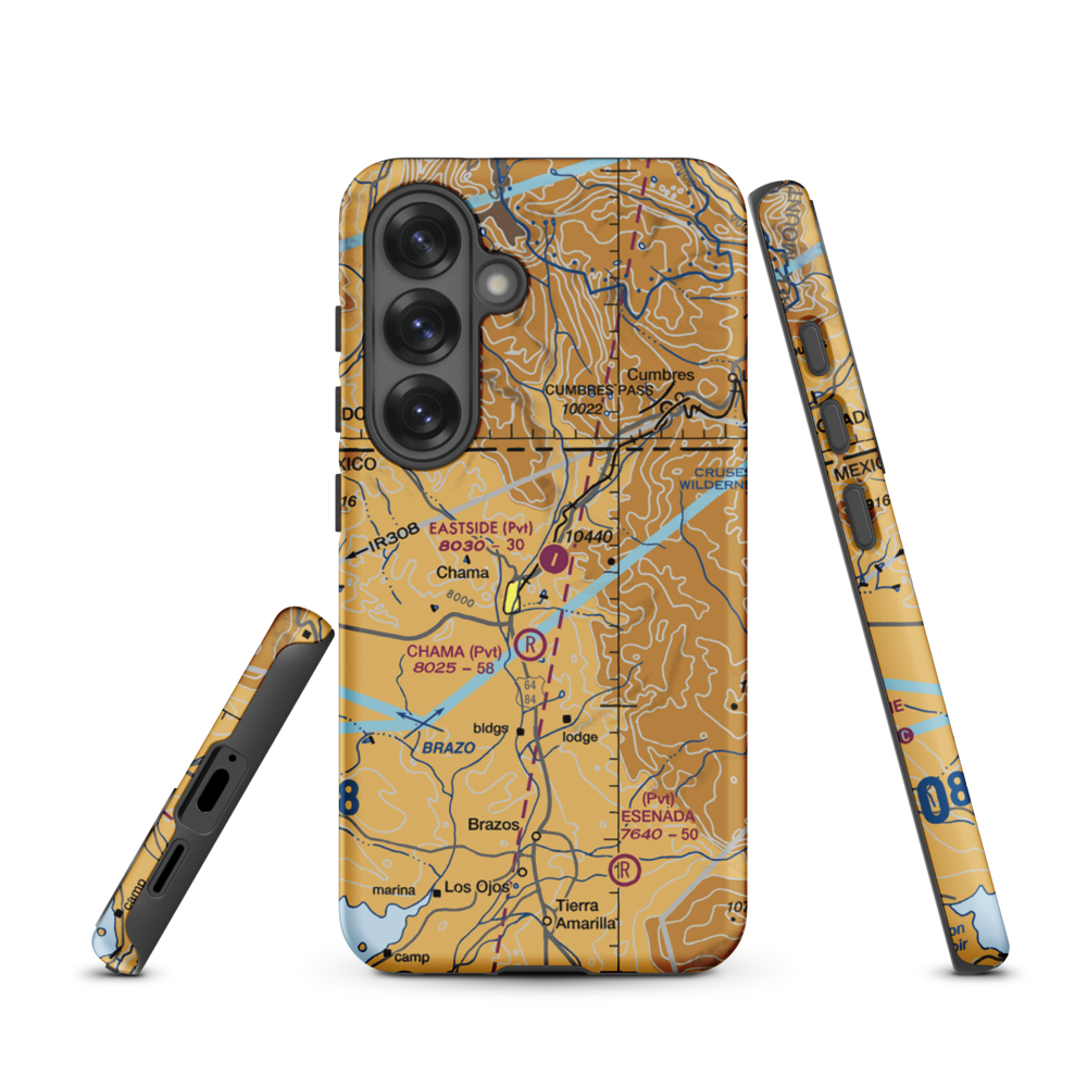 Eastside Airport (NM24) VFR Sectional Samsung Phone Case Samsung Galaxy S25 model shown