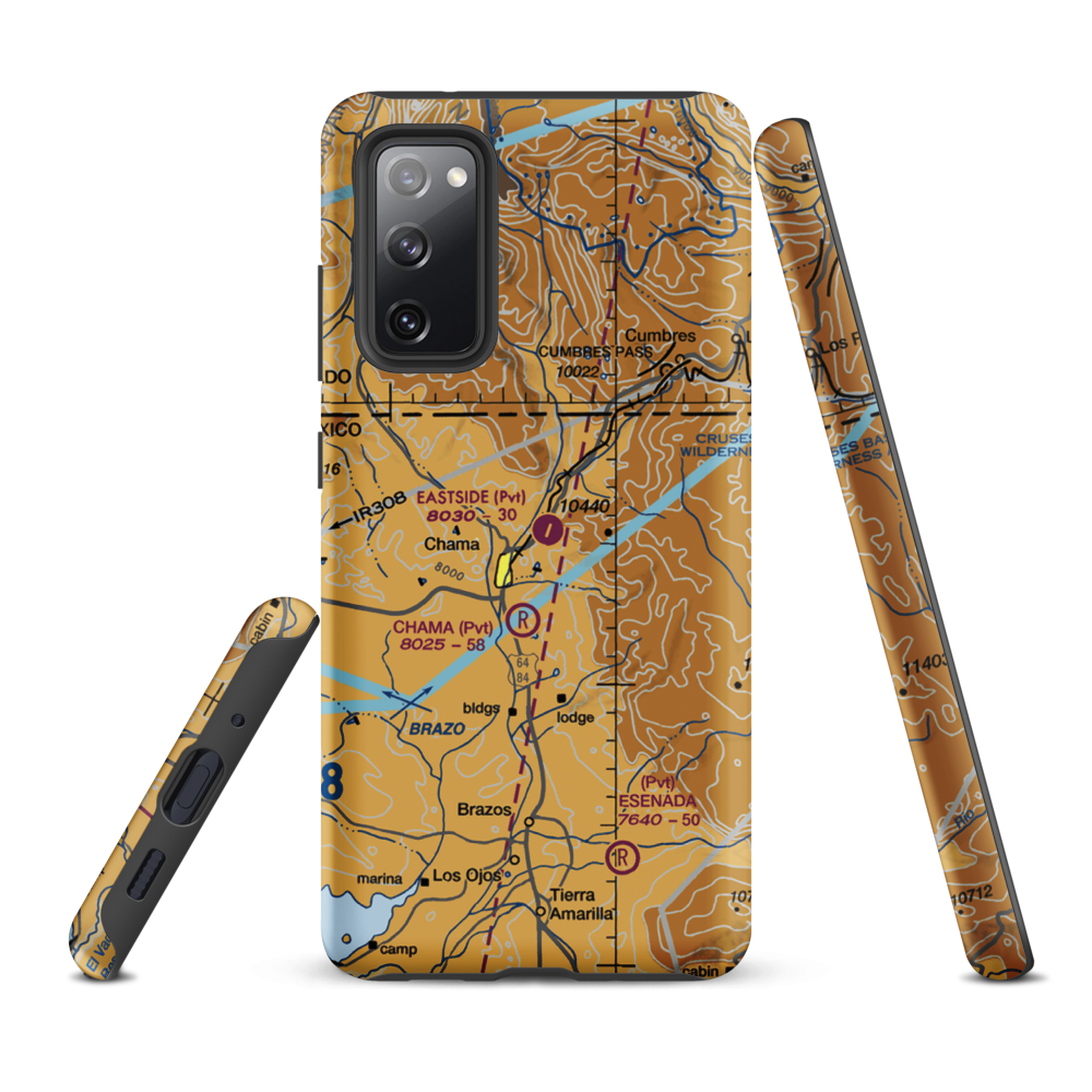 Eastside Airport (NM24) VFR Sectional Samsung Phone Case Samsung Galaxy S20 FE model shown