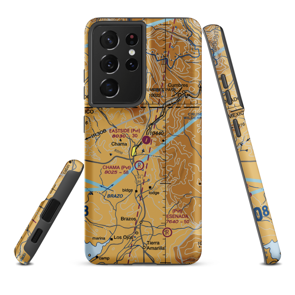 Eastside Airport (NM24) VFR Sectional Samsung Phone Case Samsung Galaxy S21 Ultra model shown