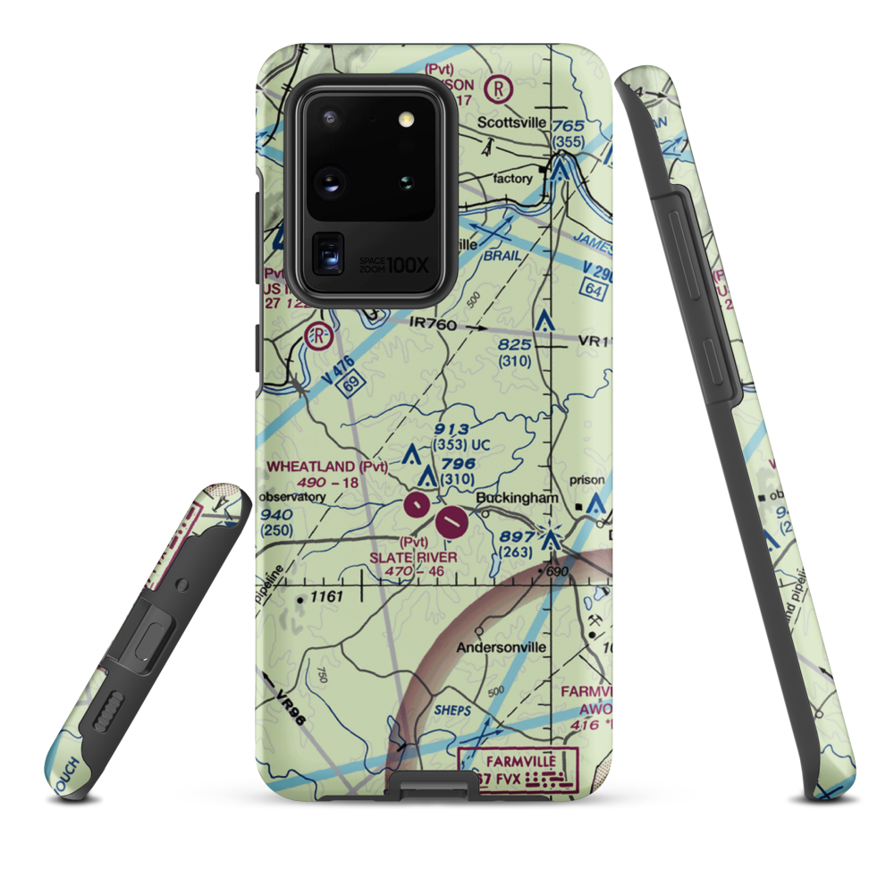 Eastview Airport (VG32) VFR Sectional Samsung Phone Case Samsung Galaxy S20 Ultra model shown