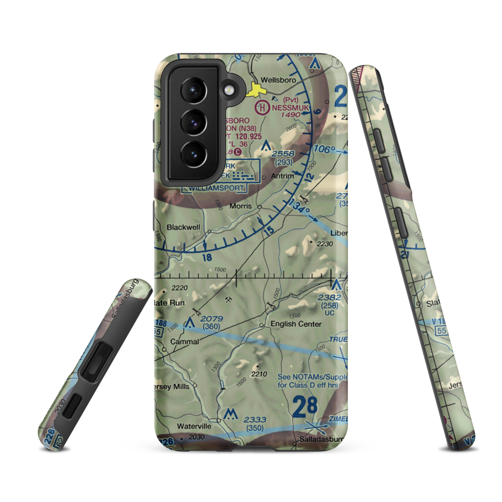 Echo Airport (PN0) VFR Sectional Samsung Phone Case Samsung Galaxy S21 FE model shown