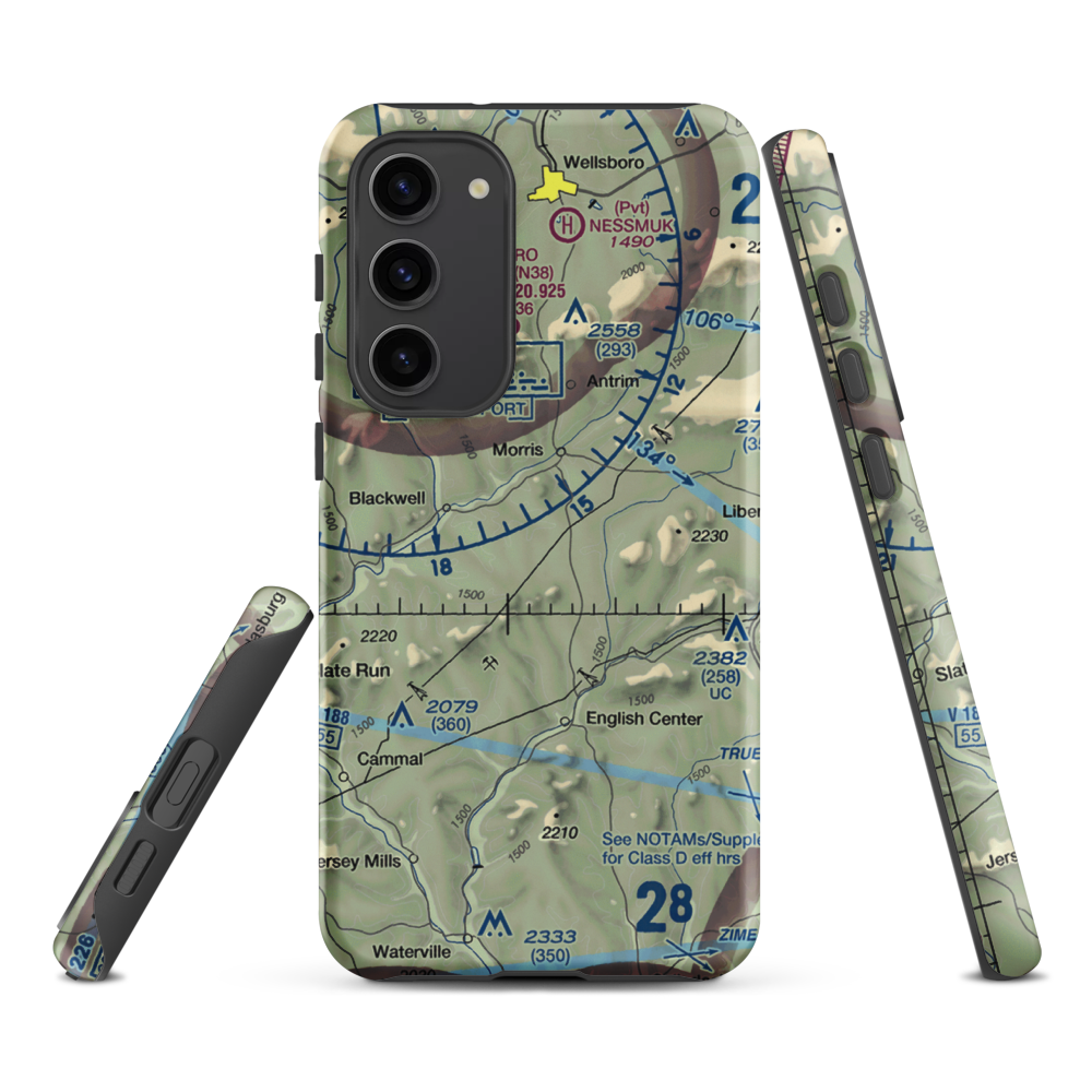 Echo Airport (PN0) VFR Sectional Samsung Phone Case Samsung Galaxy S23 Plus model shown