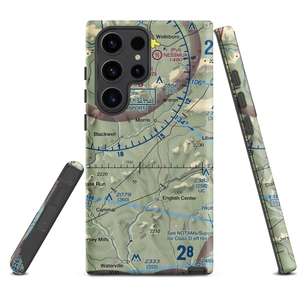 Echo Airport (PN0) VFR Sectional Samsung Phone Case Samsung Galaxy S23 Ultra model shown
