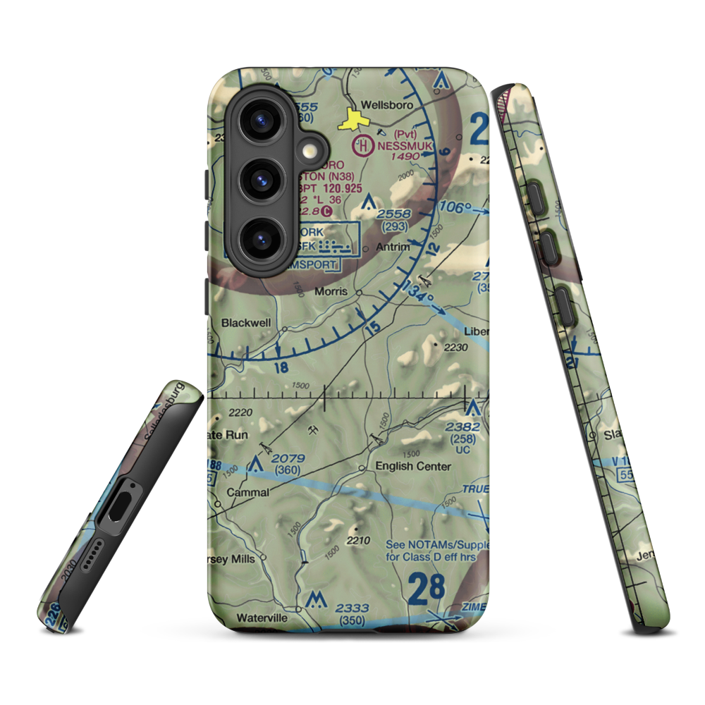 Echo Airport (PN0) VFR Sectional Samsung Phone Case Samsung Galaxy S24 Plus model shown