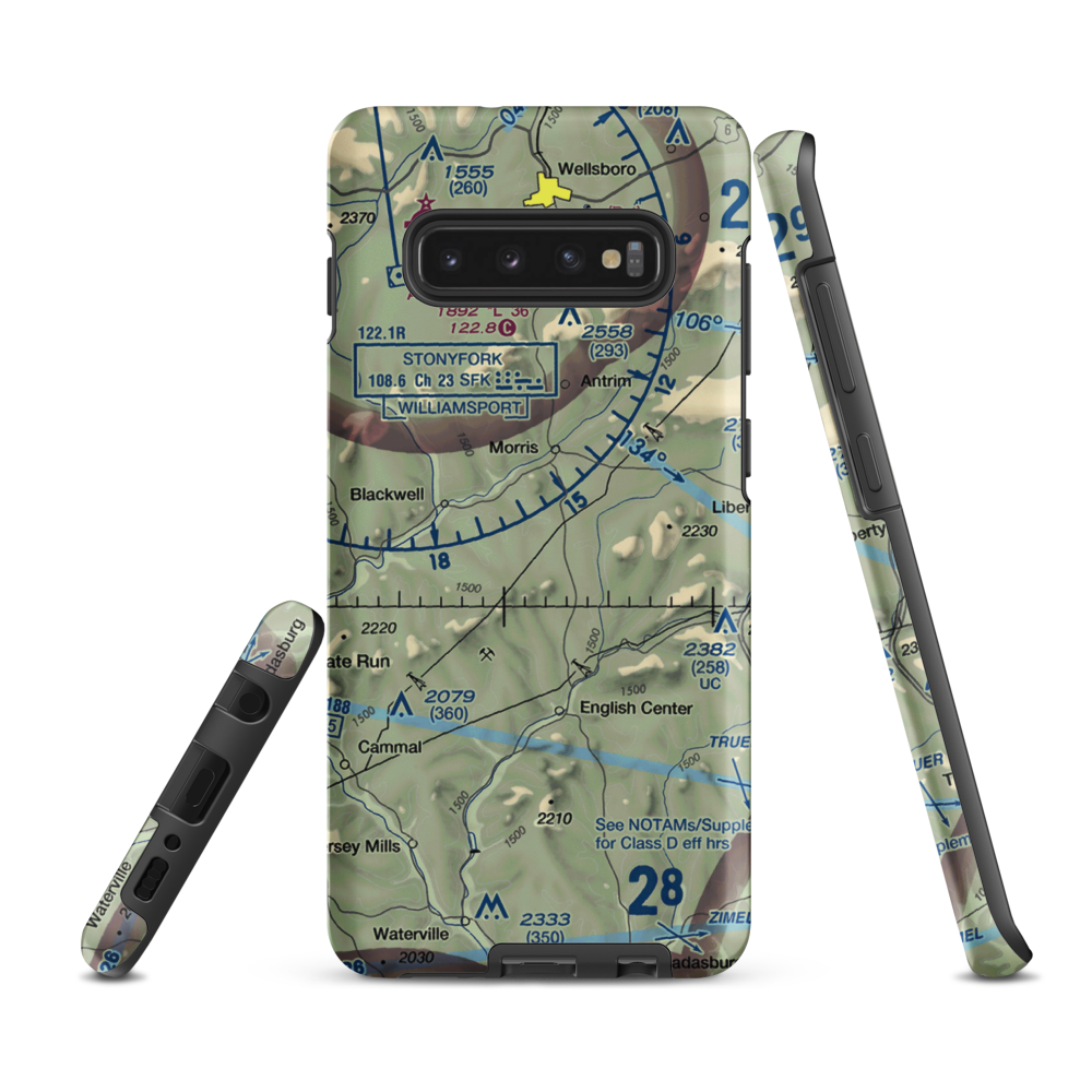 Echo Airport (PN0) VFR Sectional Samsung Phone Case Samsung Galaxy S10 Plus model shown