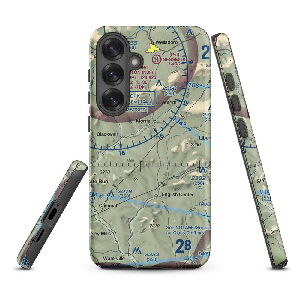 Echo Airport (PN0) VFR Sectional Samsung Phone Case Samsung Galaxy S25 Plus model shown