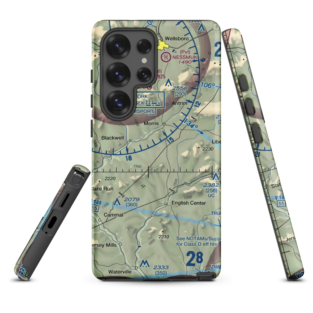Echo Airport (PN0) VFR Sectional Samsung Phone Case Samsung Galaxy S25 Ultra model shown