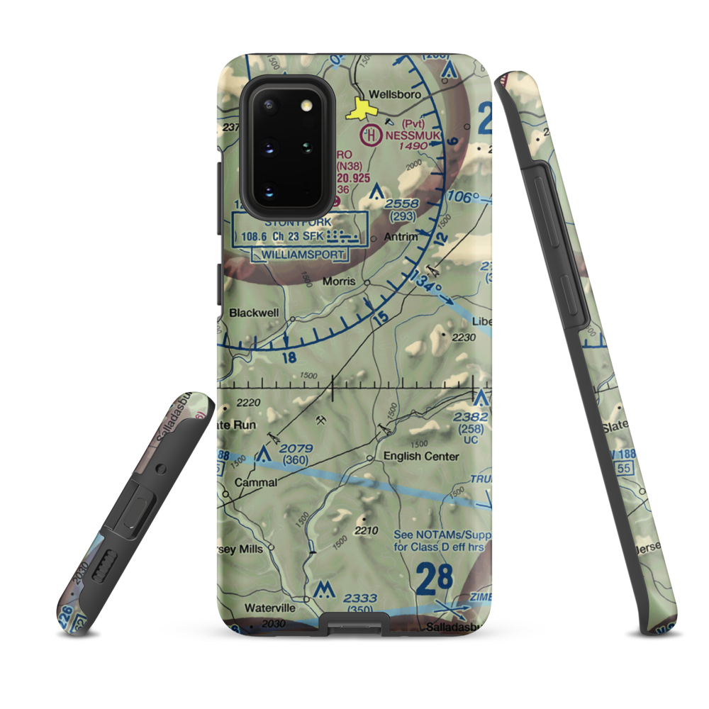 Echo Airport (PN0) VFR Sectional Samsung Phone Case Samsung Galaxy S20 Plus model shown