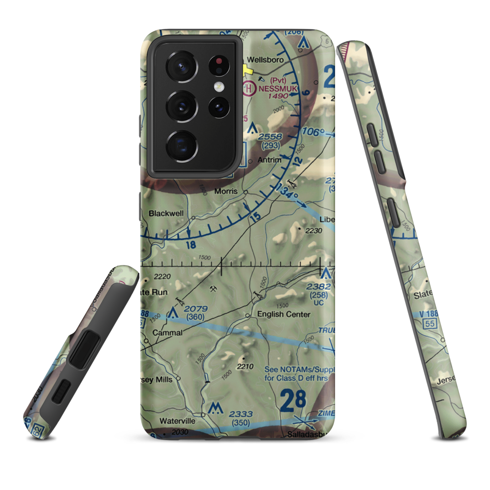Echo Airport (PN0) VFR Sectional Samsung Phone Case Samsung Galaxy S21 Plus model shown