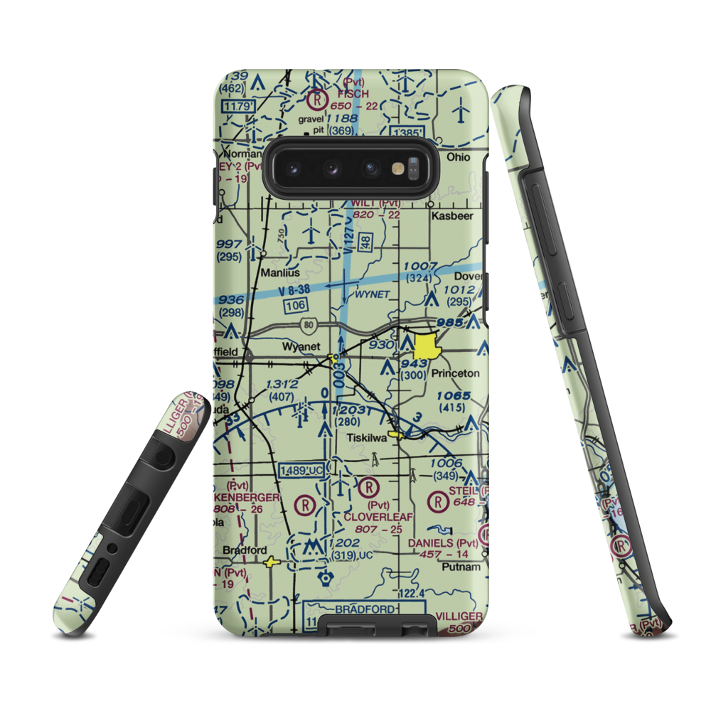 Eckberg Airport (8LL2) VFR Sectional Samsung Phone Case Samsung Galaxy S10e model shown
