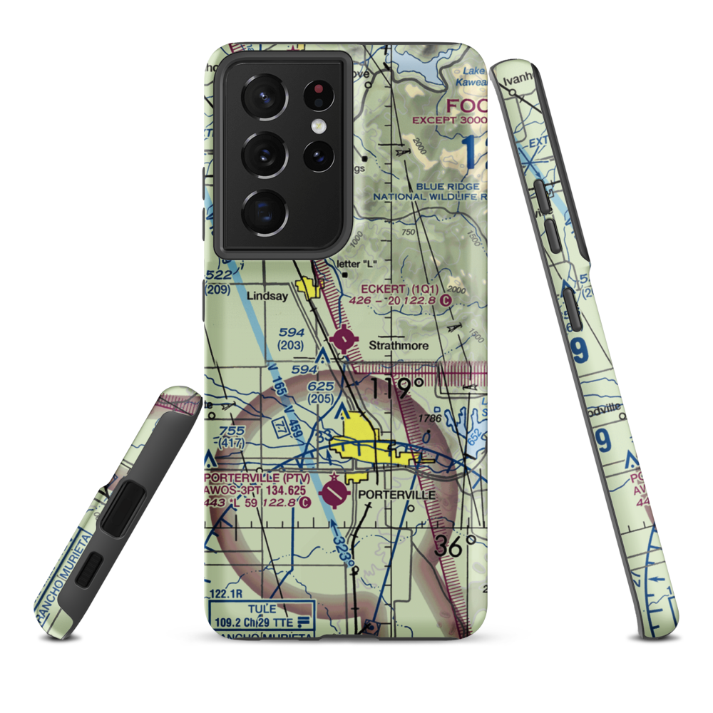 Eckert Field (1Q1) VFR Sectional Samsung Phone Case Samsung Galaxy S21 Plus model shown