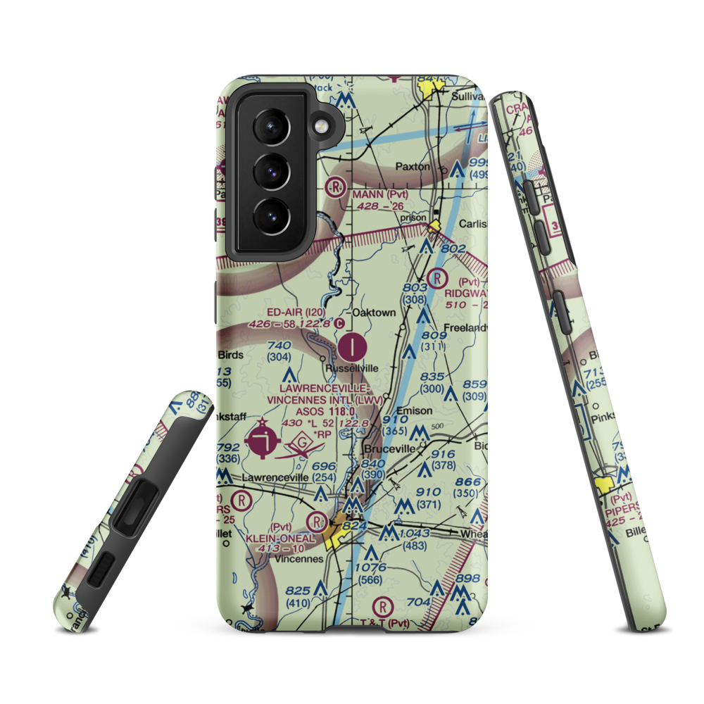 Ed-Air Airport (I20) VFR Sectional Samsung Phone Case Samsung Galaxy S21 FE model shown