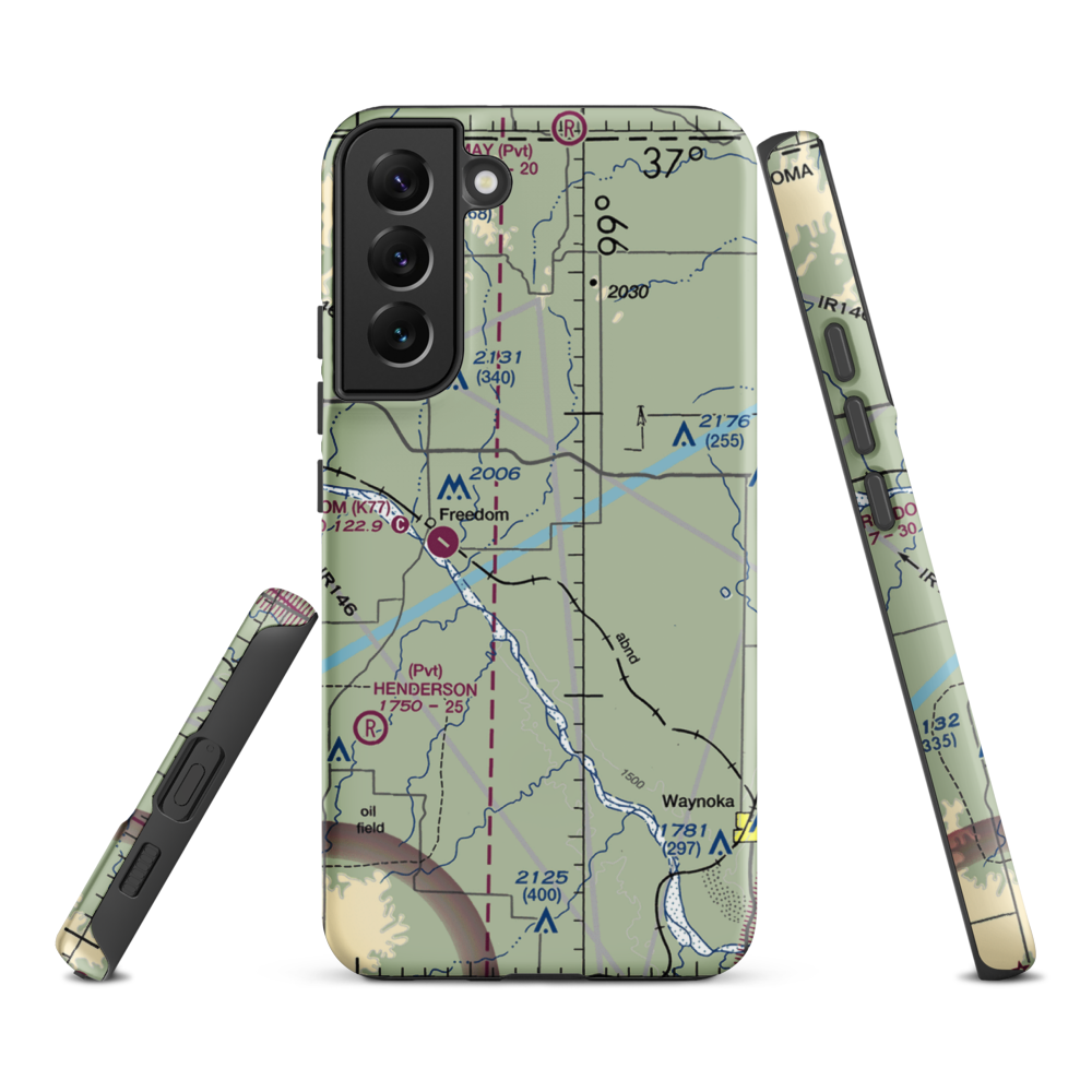 Eden Ranch Airport (OK40) VFR Sectional Samsung Phone Case Samsung Galaxy S22 Plus model shown