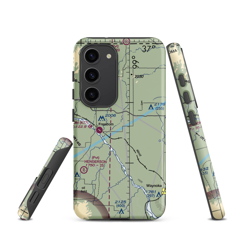 Eden Ranch Airport (OK40) VFR Sectional Samsung Phone Case Samsung Galaxy S23 model shown