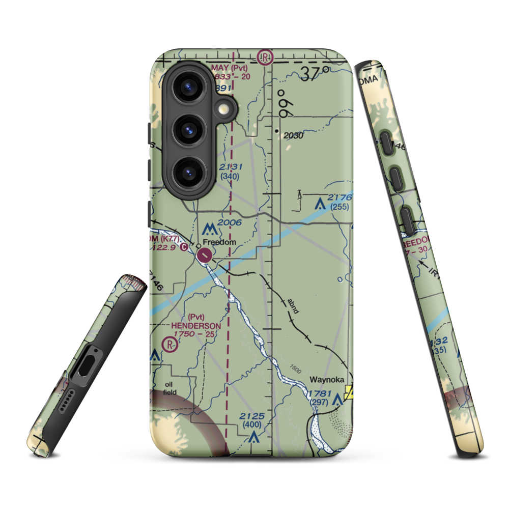 Eden Ranch Airport (OK40) VFR Sectional Samsung Phone Case Samsung Galaxy S24 Plus model shown