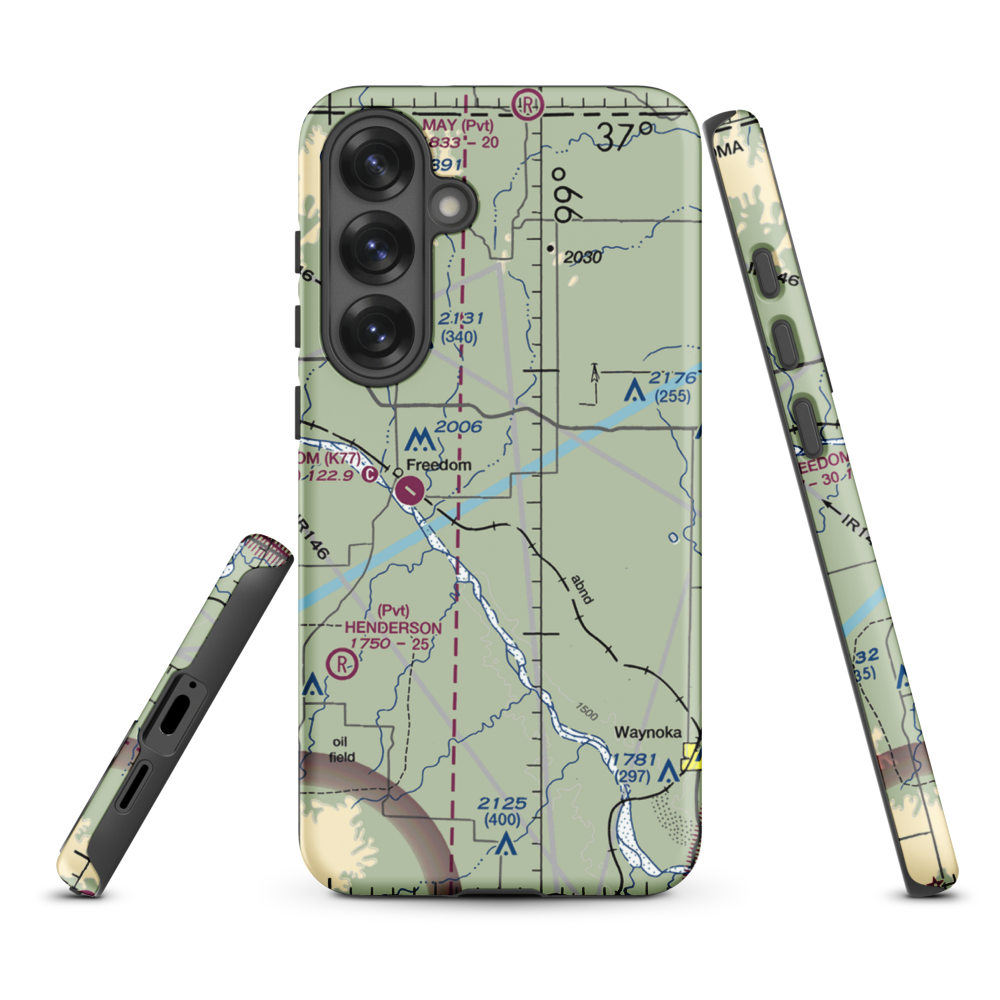 Eden Ranch Airport (OK40) VFR Sectional Samsung Phone Case Samsung Galaxy S25 Plus model shown