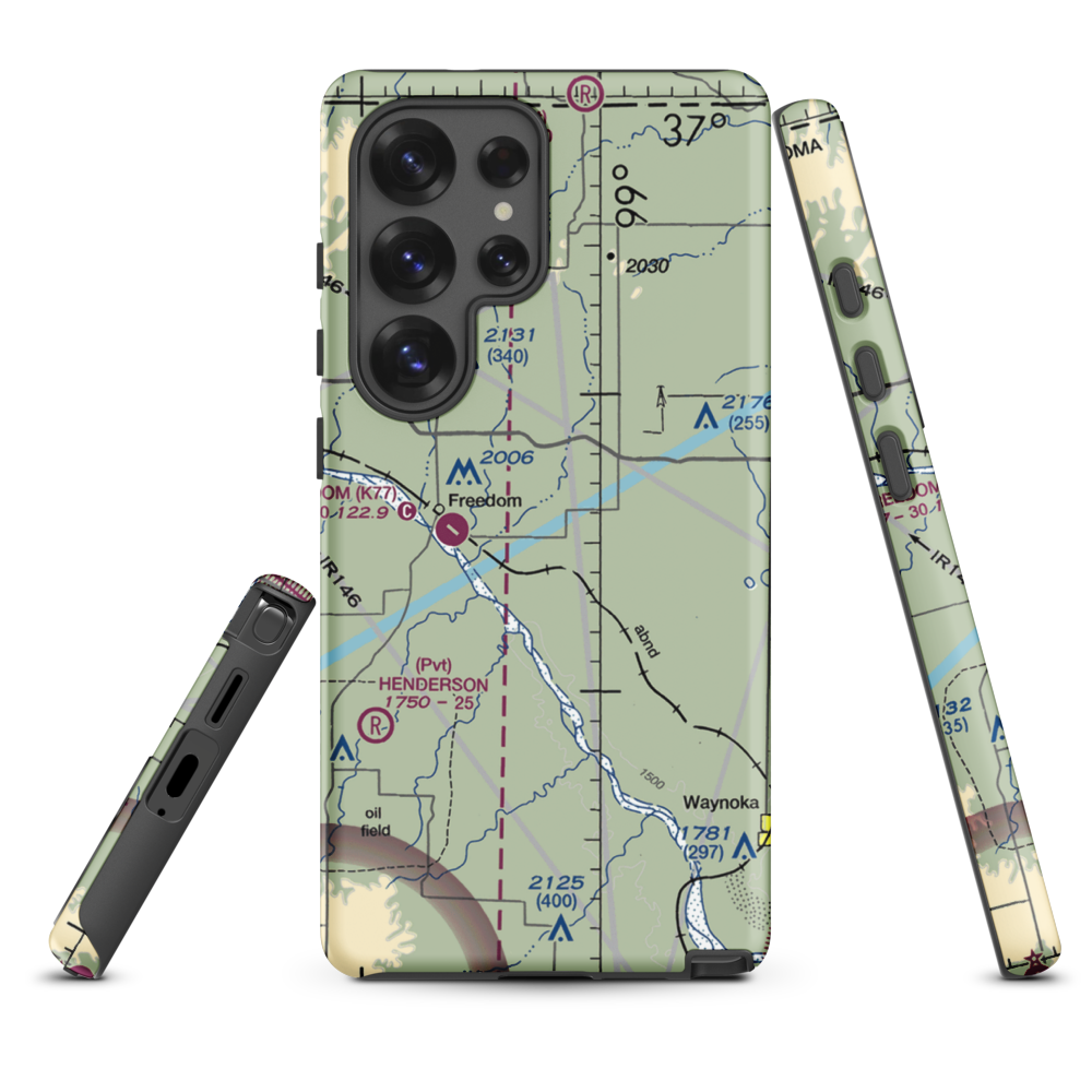 Eden Ranch Airport (OK40) VFR Sectional Samsung Phone Case Samsung Galaxy S25 Ultra model shown