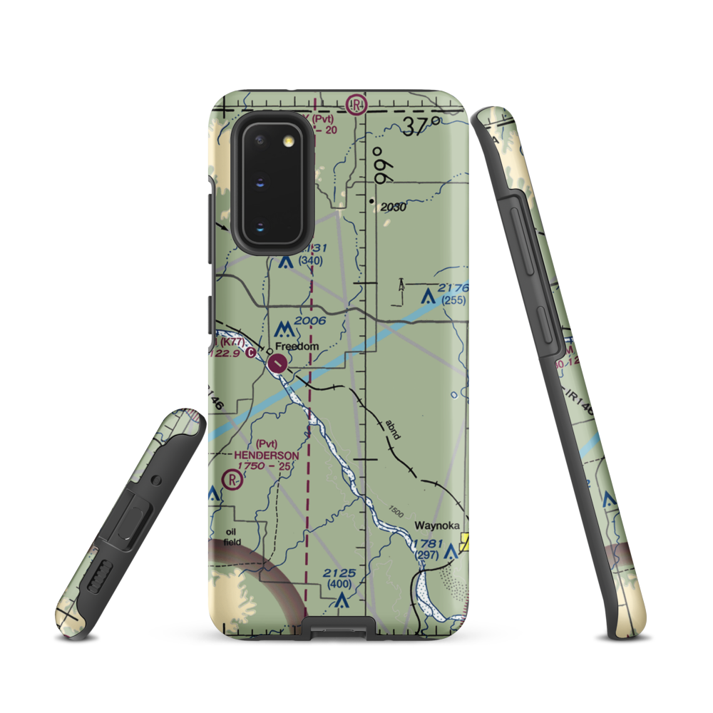 Eden Ranch Airport (OK40) VFR Sectional Samsung Phone Case Samsung Galaxy S20 model shown