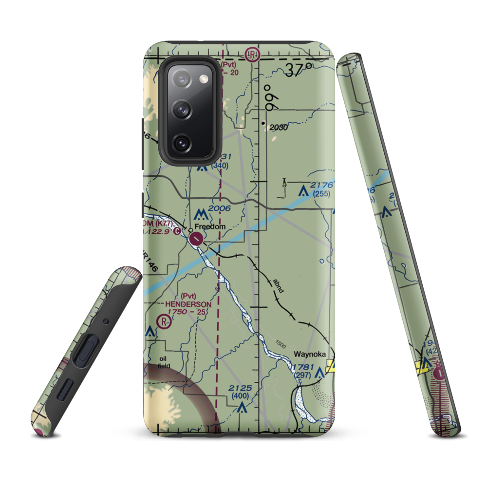 Eden Ranch Airport (OK40) VFR Sectional Samsung Phone Case Samsung Galaxy S20 FE model shown