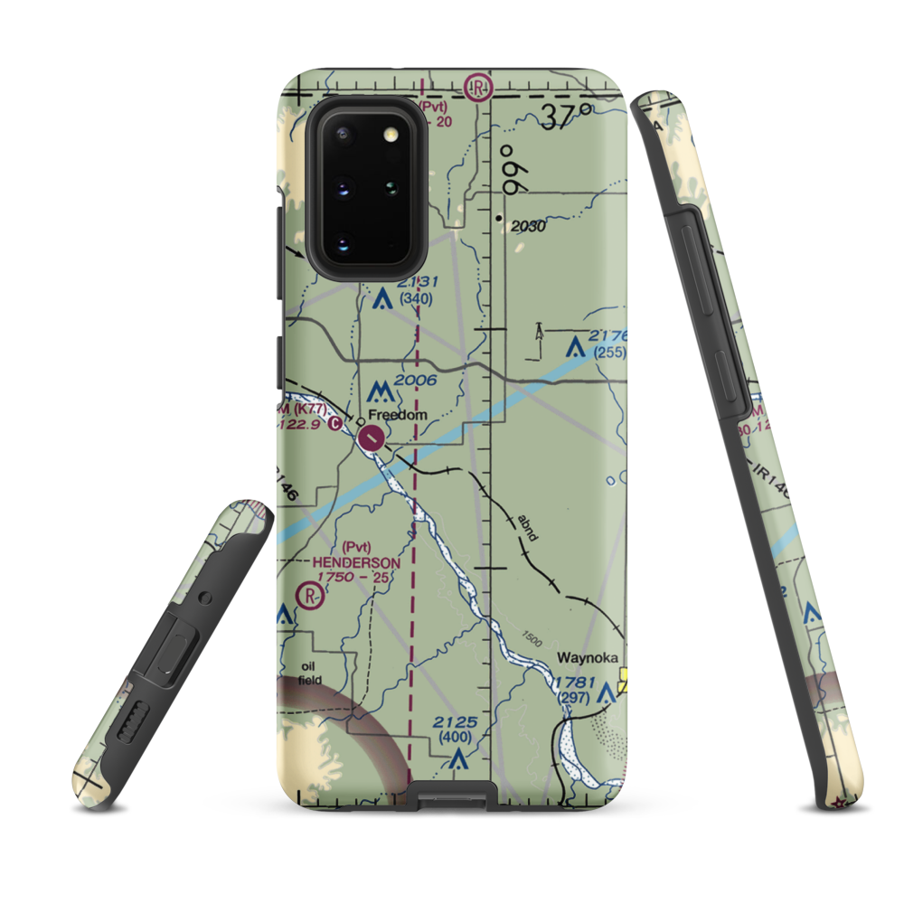 Eden Ranch Airport (OK40) VFR Sectional Samsung Phone Case Samsung Galaxy S20 Plus model shown