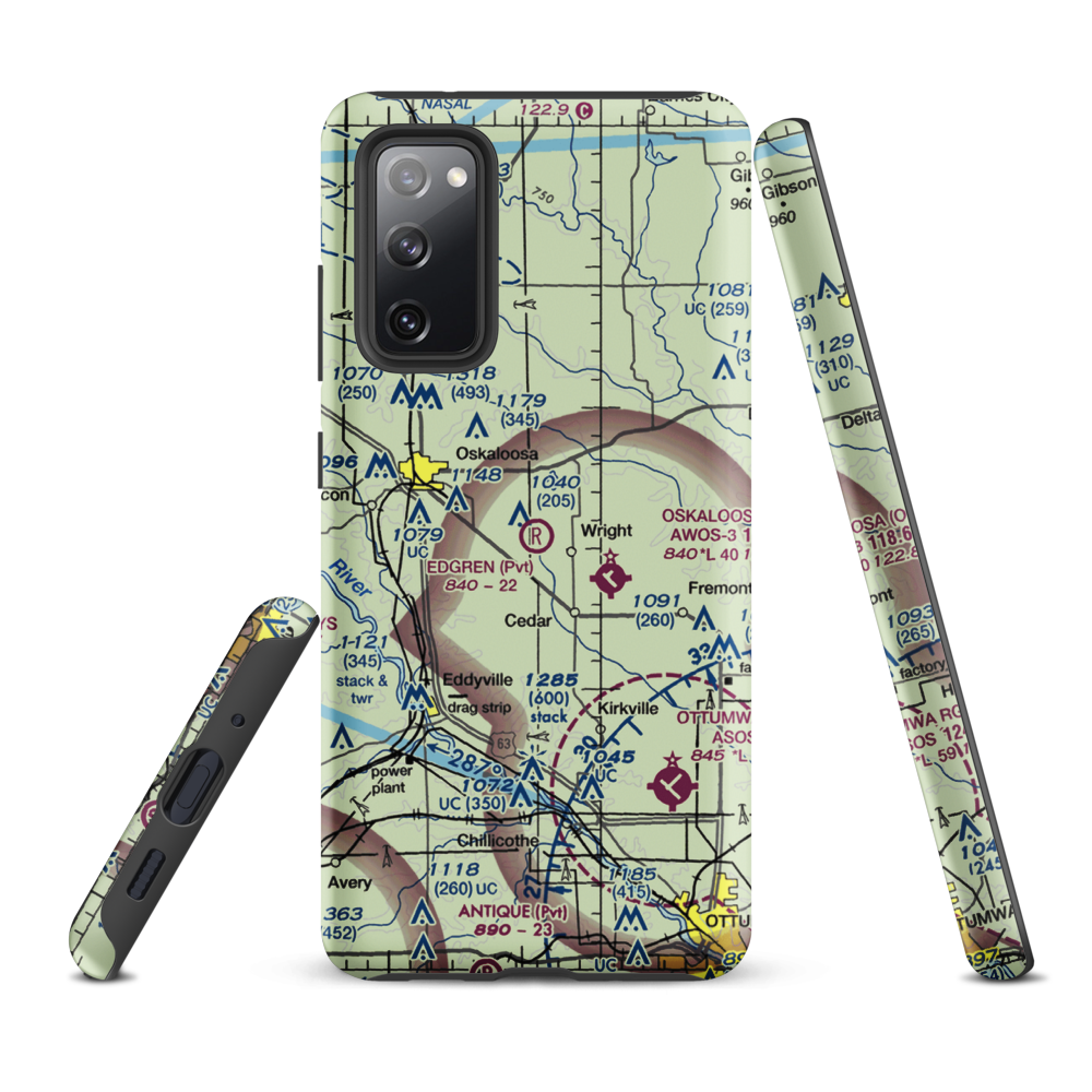 Edgren Airport (IA63) VFR Sectional Samsung Phone Case Samsung Galaxy S20 FE model shown