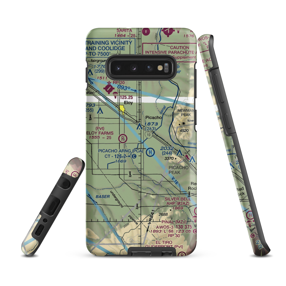 Eds Field (20AZ) VFR Sectional Samsung Phone Case Samsung Galaxy S10 Plus model shown