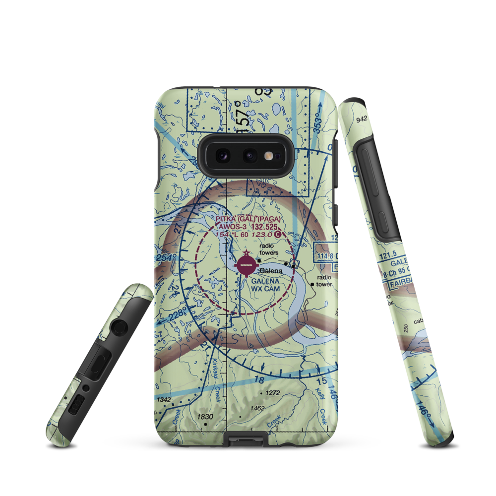 Edward G. Pitka Sr Airport (GAL) VFR Sectional Samsung Phone Case Samsung Galaxy S10 Plus model shown