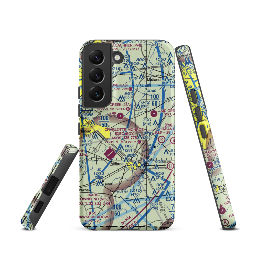 Edwards Airport (9NC3) VFR Sectional Samsung Phone Case Samsung Galaxy S22 model shown