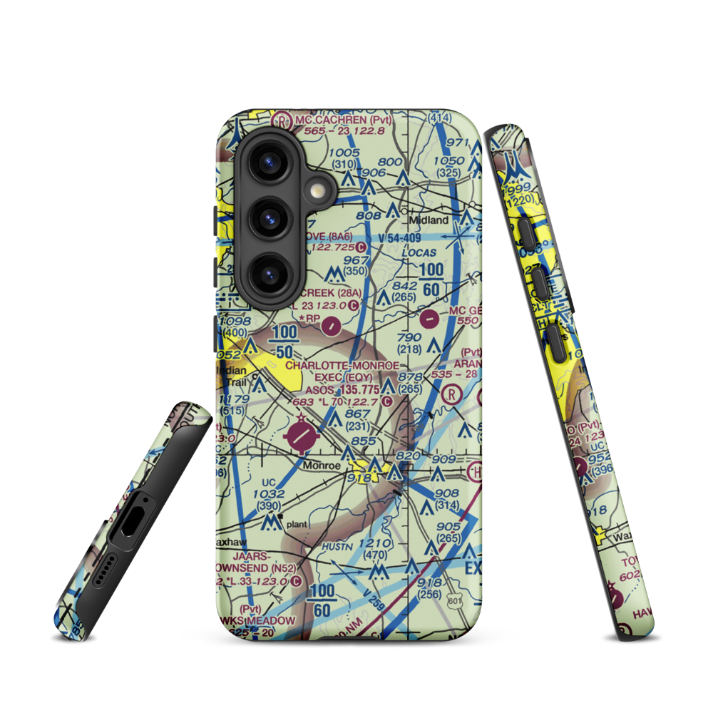 Edwards Airport (9NC3) VFR Sectional Samsung Phone Case Samsung Galaxy S24 model shown