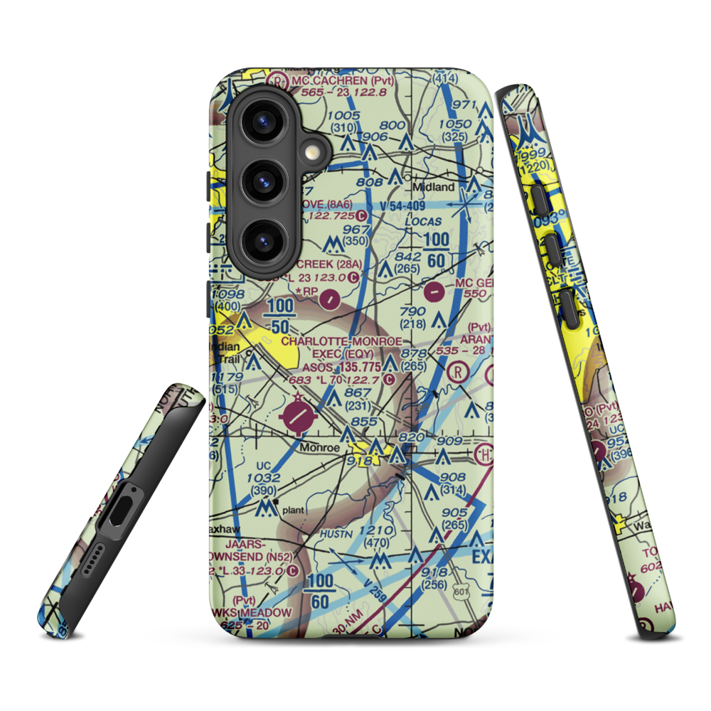 Edwards Airport (9NC3) VFR Sectional Samsung Phone Case Samsung Galaxy S24 Plus model shown