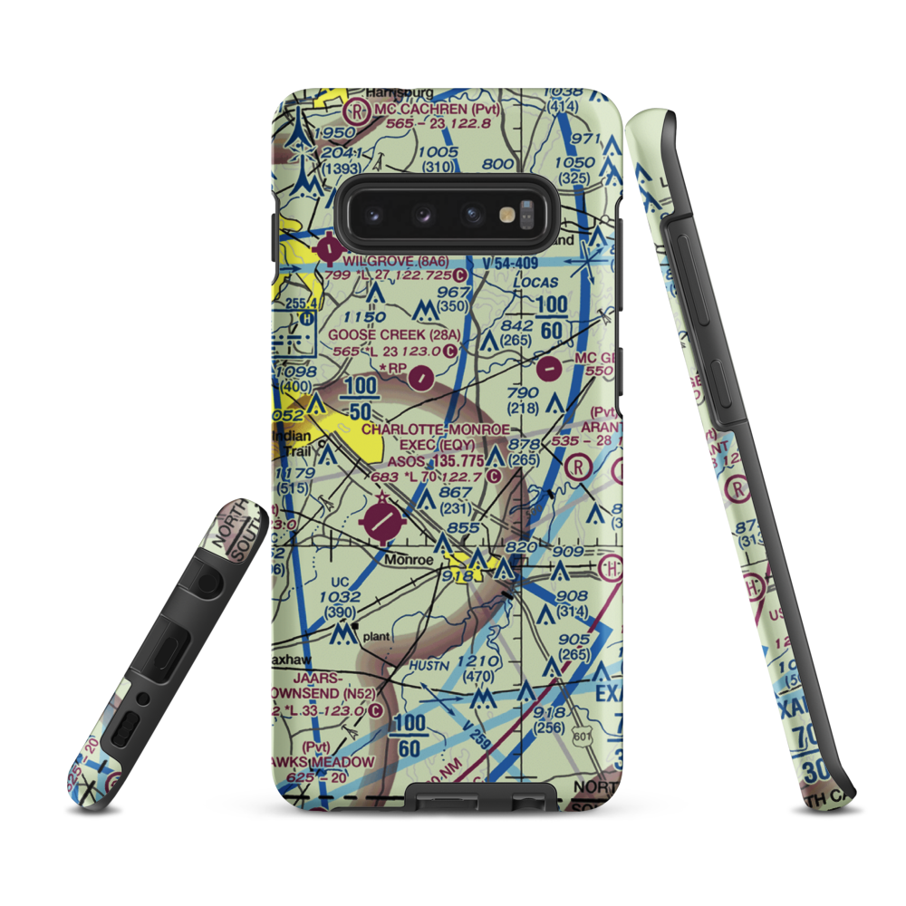 Edwards Airport (9NC3) VFR Sectional Samsung Phone Case Samsung Galaxy S10 Plus model shown