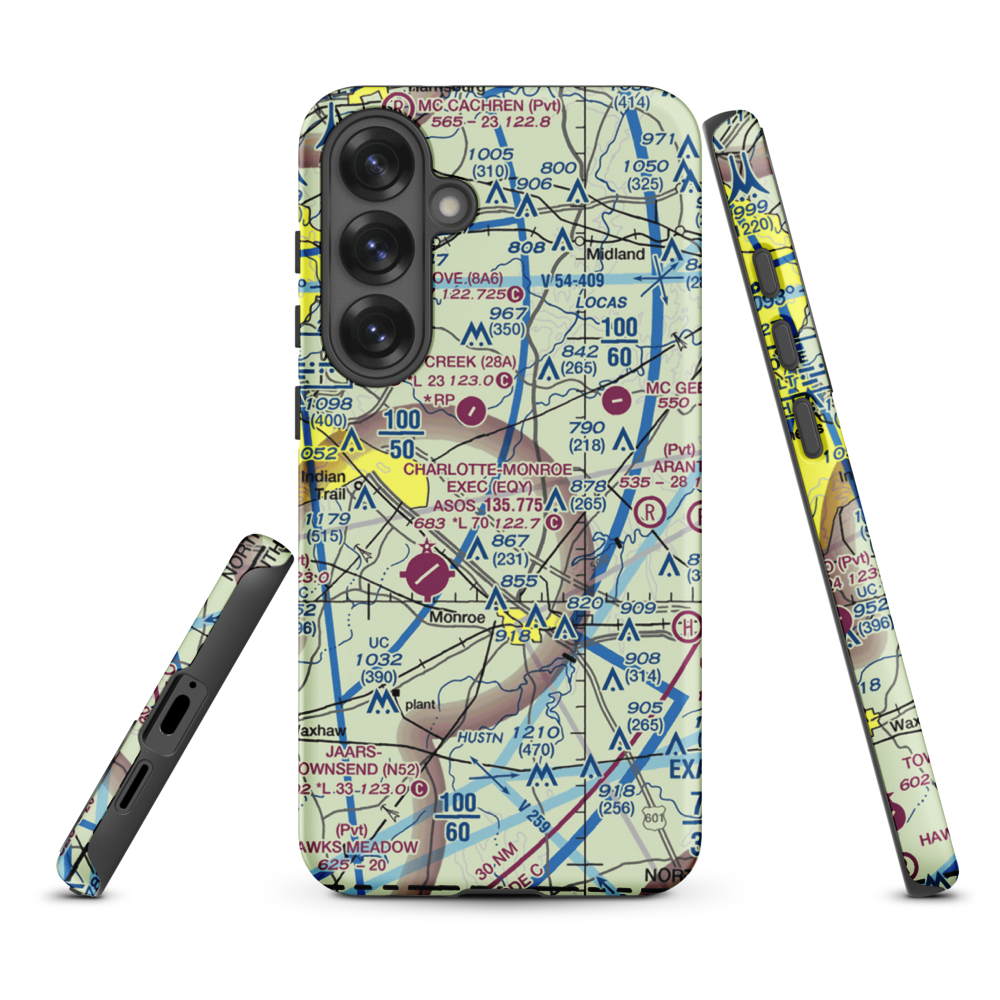 Edwards Airport (9NC3) VFR Sectional Samsung Phone Case Samsung Galaxy S25 Plus model shown
