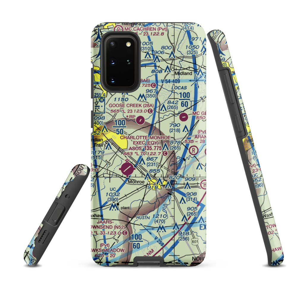 Edwards Airport (9NC3) VFR Sectional Samsung Phone Case Samsung Galaxy S20 Plus model shown