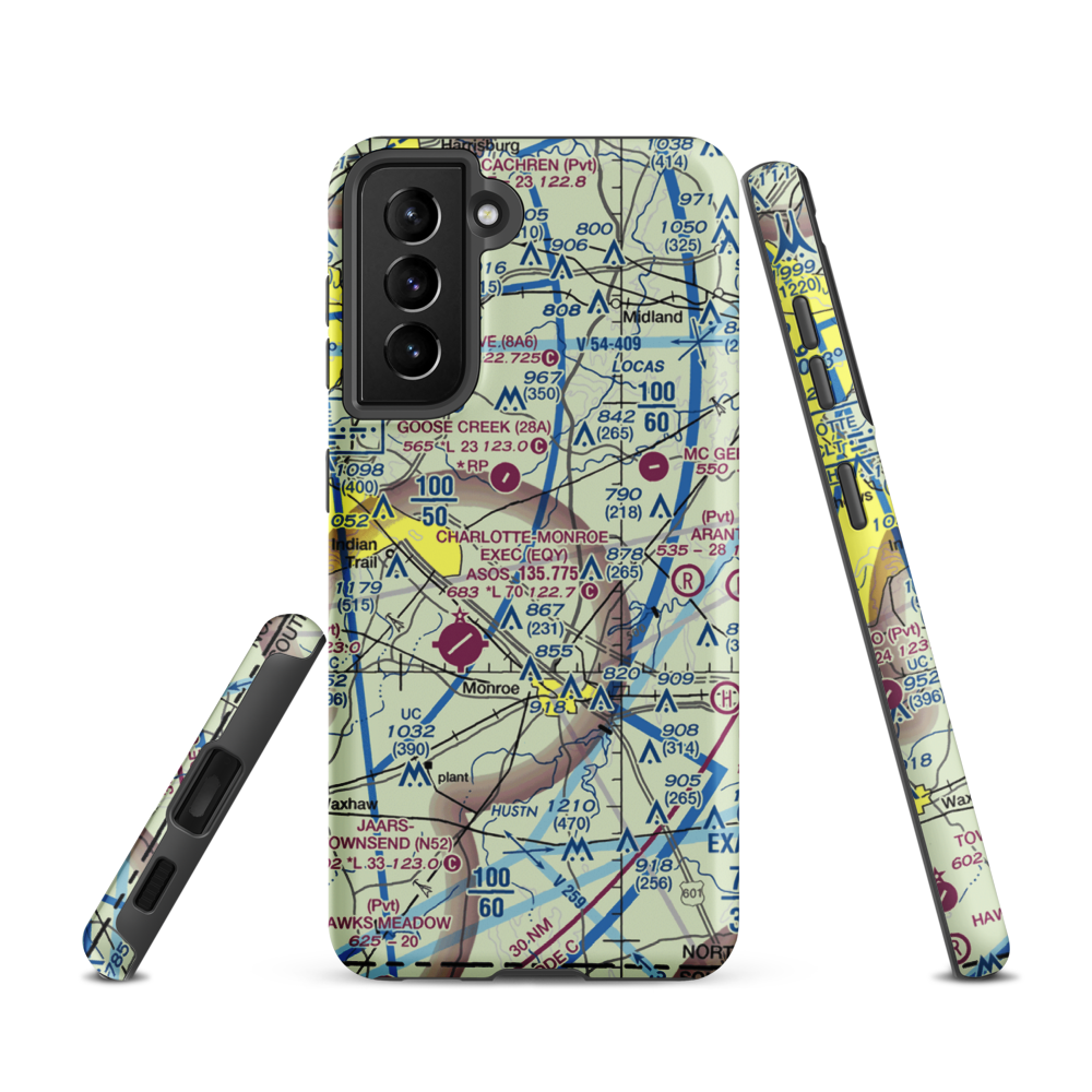 Edwards Airport (9NC3) VFR Sectional Samsung Phone Case Samsung Galaxy S21 model shown