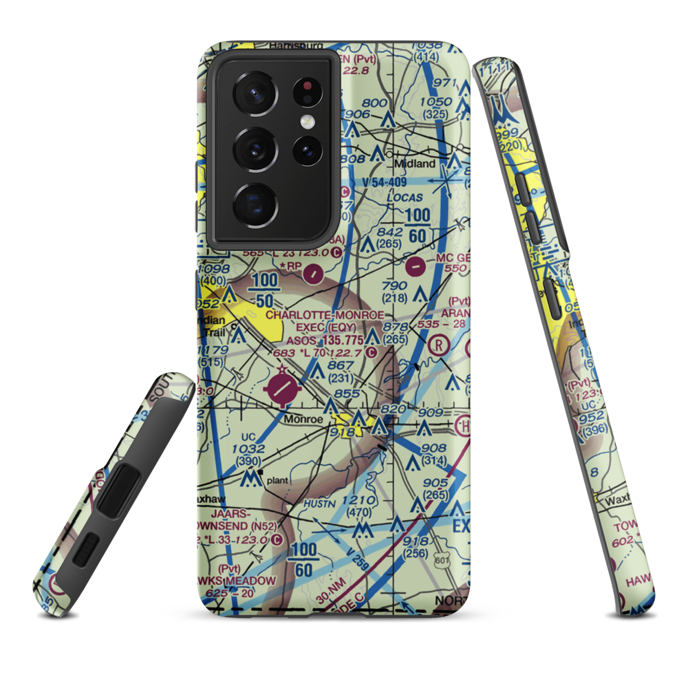 Edwards Airport (9NC3) VFR Sectional Samsung Phone Case Samsung Galaxy S21 Plus model shown