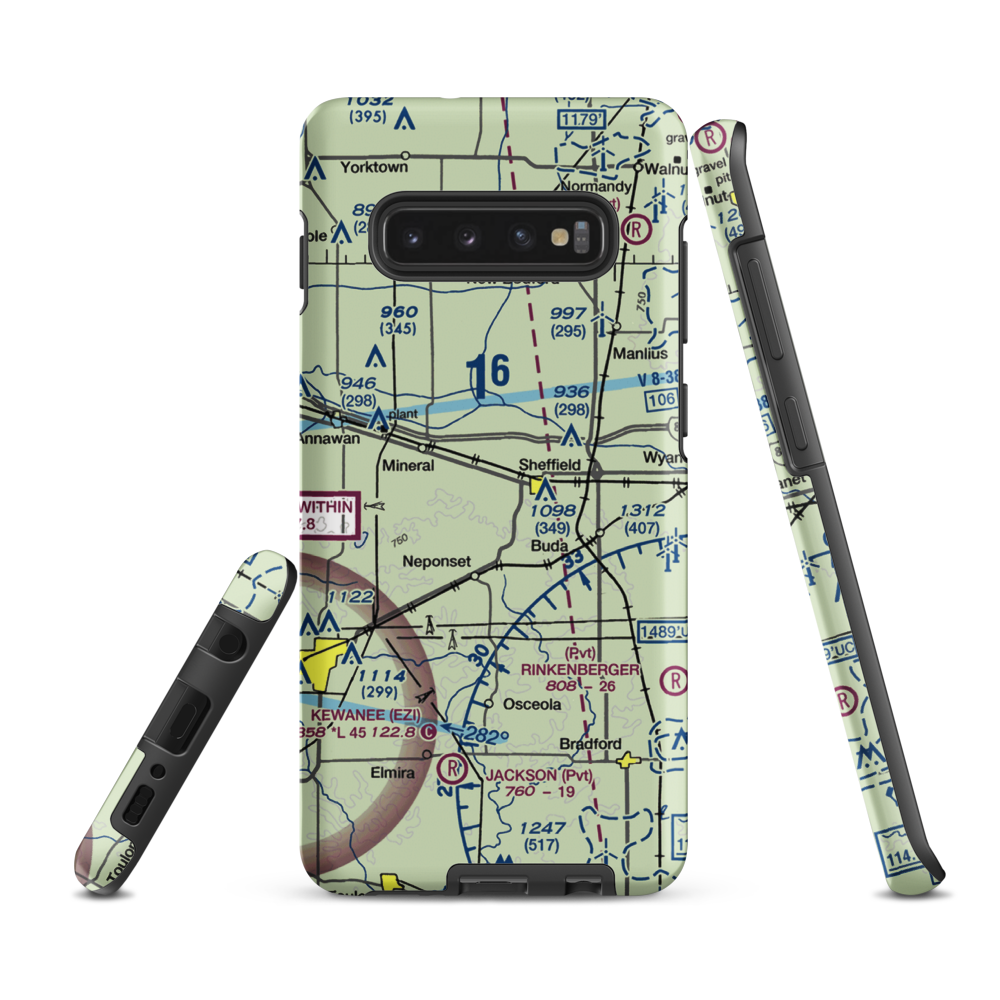 Edwin G. Bennett Airport (1LL7) VFR Sectional Samsung Phone Case Samsung Galaxy S10 Plus model shown