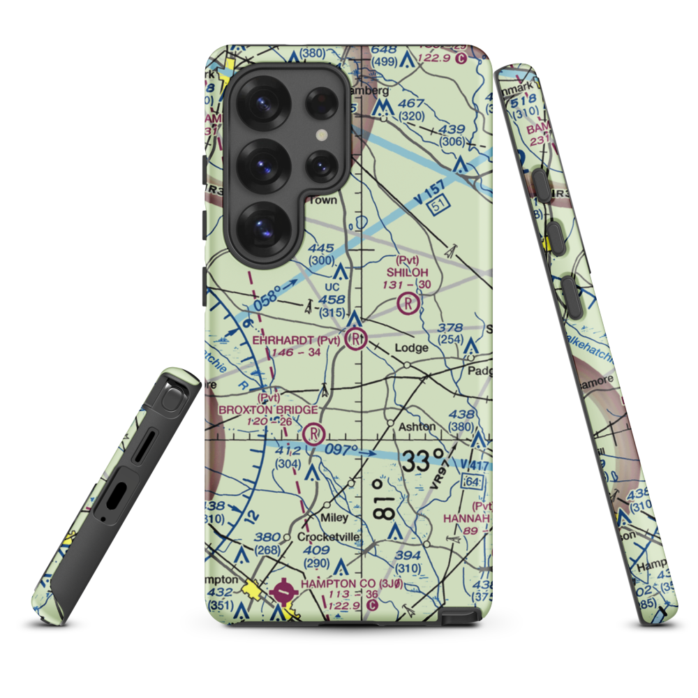 Ehrhardt Airport (SC35) VFR Sectional Samsung Phone Case Samsung Galaxy S25 Ultra model shown