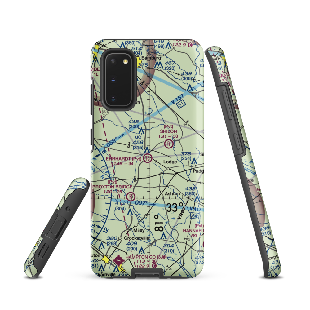 Ehrhardt Airport (SC35) VFR Sectional Samsung Phone Case Samsung Galaxy S20 model shown