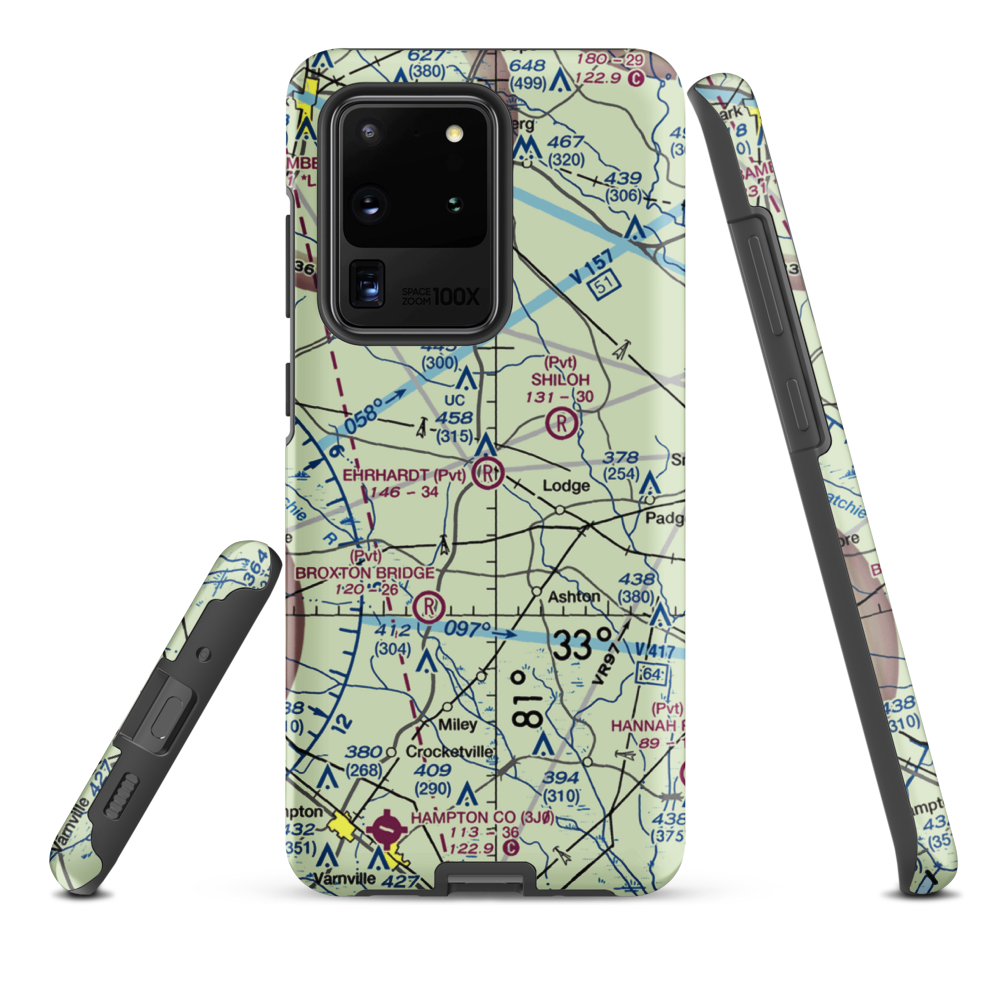 Ehrhardt Airport (SC35) VFR Sectional Samsung Phone Case Samsung Galaxy S20 Ultra model shown