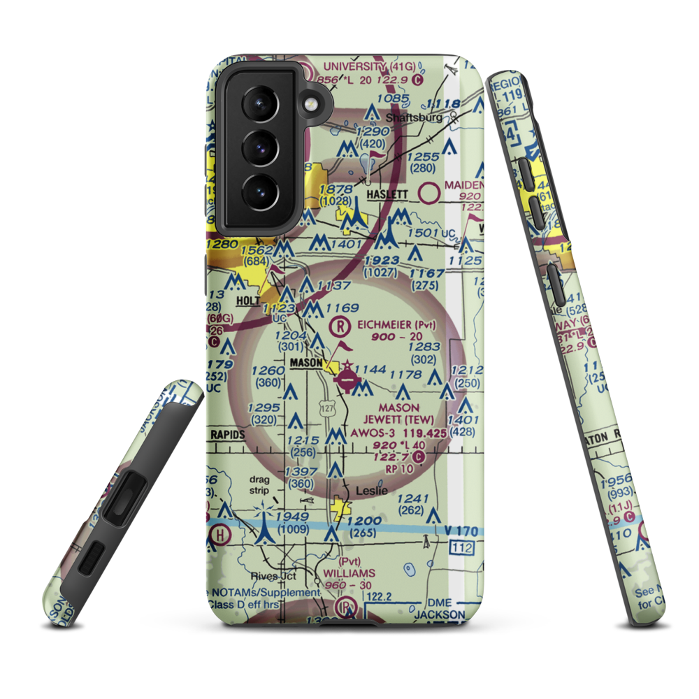 Eichmeier Field (MI38) VFR Sectional Samsung Phone Case Samsung Galaxy S21 FE model shown