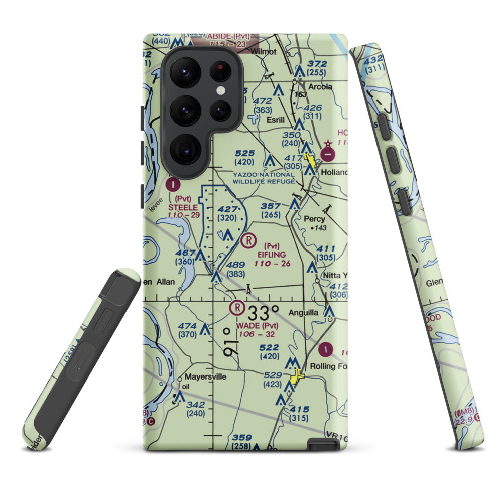 Eifling Farms Airport (MS13) VFR Sectional Samsung Phone Case Samsung Galaxy S22 Ultra model shown