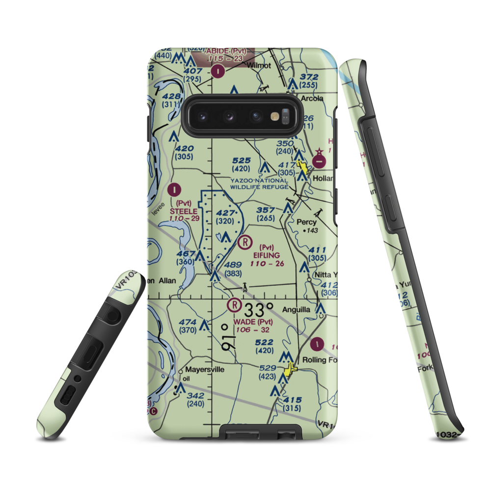 Eifling Farms Airport (MS13) VFR Sectional Samsung Phone Case Samsung Galaxy S10 Plus model shown