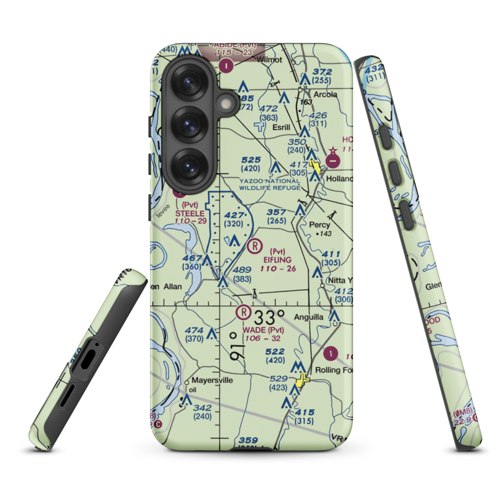 Eifling Farms Airport (MS13) VFR Sectional Samsung Phone Case Samsung Galaxy S25 Plus model shown